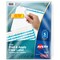 Avery 5 Tab Dividers for 3 Ring Binder, Easy Print & Apply Clear Label Strip for Copiers, Index Maker Customizable White Tabs, 5 Sets (11421)